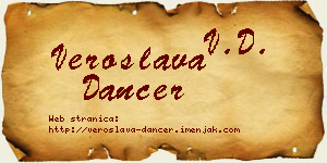 Veroslava Dancer vizit kartica